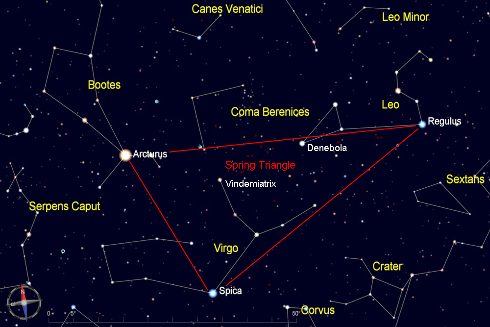 star gazing chart astronomy virgo